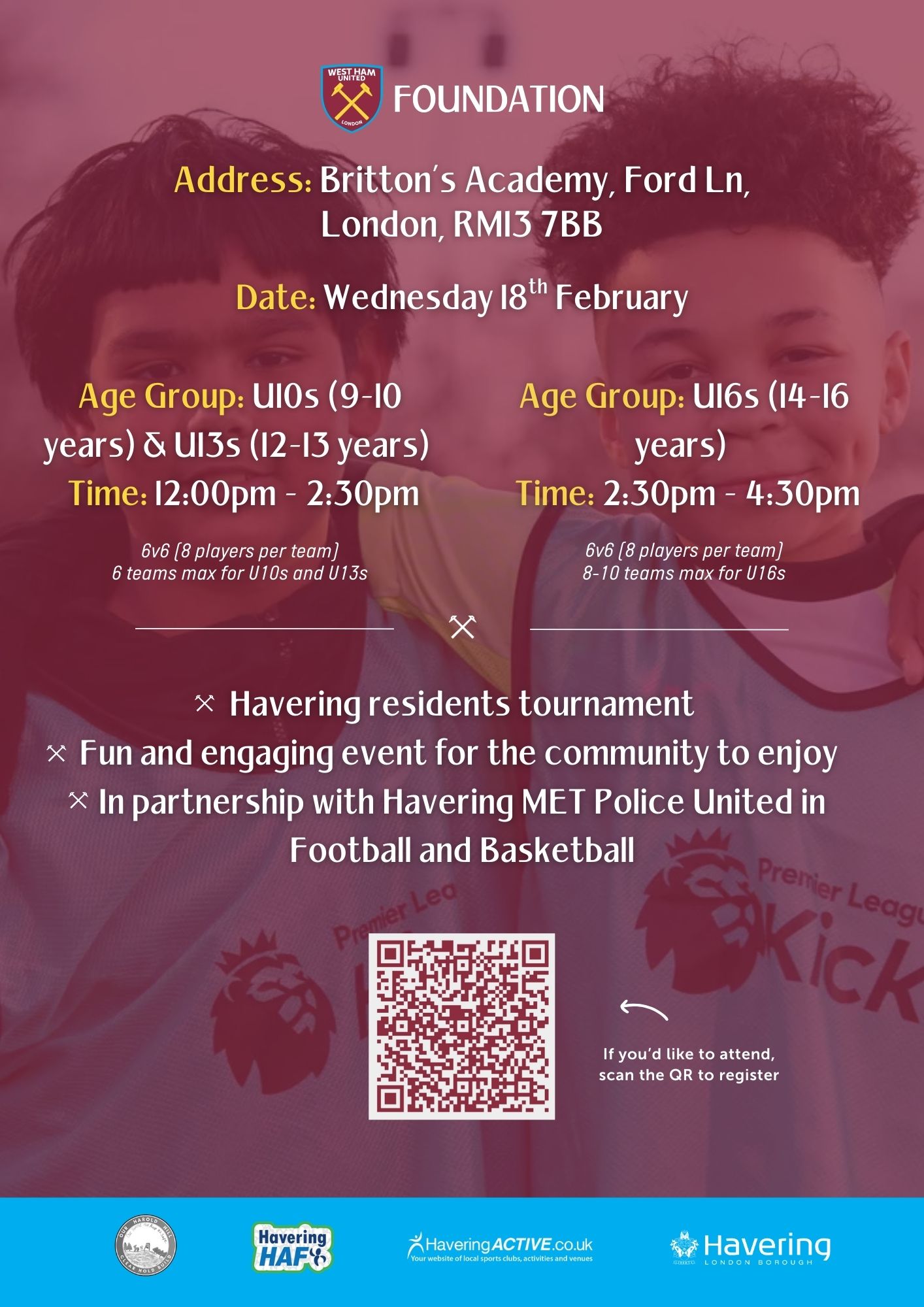 PL Kicks Havering Mixed Tournament Flyer
